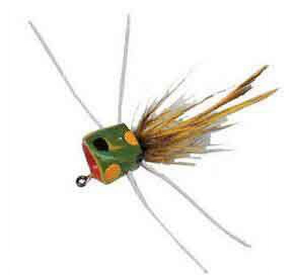 Betts 7/10/2004 Frugal Frog Black Chartreuse #10 Cork Body Fly Fishing Lure