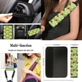 thumbnail image 4 of Jeiento Ladybug 13 PCS Car Seat Cover Full Set with Auto Steering Wheel Cover Seat Belt Strap Pads Cup Coasters Armrest Pad Floral Keychains Green Chapstick Holder Universal Fit Easy Install, 4 of 8