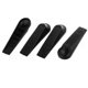 thumbnail image 1 of 4 piezas de topes antideslizantes de plástico negro para puertas, amortiguadores y cuñas para puertas., 1 of 2