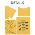thumbnail image 3 of Anbech Women's Butterfly Plus Shirts Casual Loose Oversized Tshirt Short Sleeve Floral Summer Tee, 3 of 7