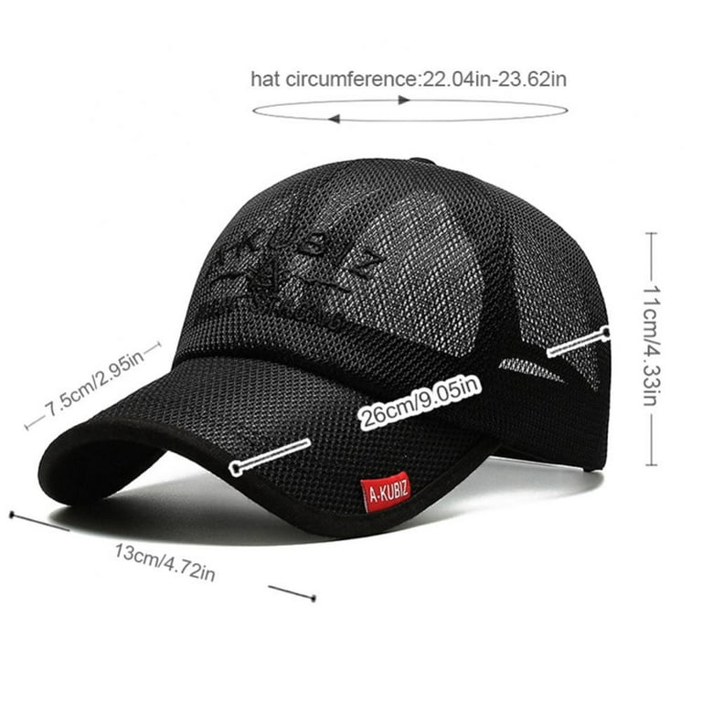 Summer Mesh Baseball Cap for Men Adjustable Breathable Caps Women Men's Hat  Quick Dry Cool Hats Casual Trucker Hat