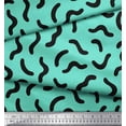 thumbnail image 2 of Soimoi Green polyester Crepe Fabric Brush Stroke Abstract Print Sewing Fabric Yard 42 Inch Wide, 2 of 3