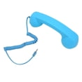 thumbnail image 2 of Auricular de teléfono celular con conector de 3,5 mm, a prueba de radiación, con cable, receptor para teléfono inteligente, computadora, color azul cielo, 2 of 14