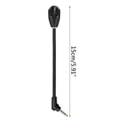 TINYSOME Replace Game Mic 3.5mm Microphone For Kingston HyperX Cloud Flight / Flight S Gaming Headset Accessories Black 15cm Mic