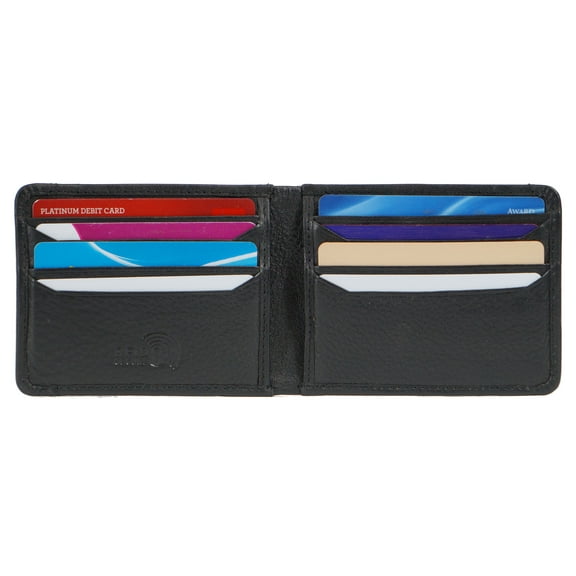 Bullz Slim Minimalist Card Holder Bifold Metal Front Pocket Money Clip Wallet for Men
