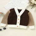 thumbnail image 2 of Pull Tricoté pour Bébé avec Manches Longues Chaudes et Cardigan à Boutons, 2 of 8