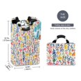 thumbnail image 2 of Yayeee Freestanding Laundry Hamper with Handle Collapsible Large Storage Basket for Clothes, Yellow Wildflower Pattern, 2 of 7