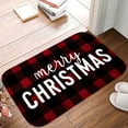 thumbnail image 5 of 1pc Merry Christmas with Buffalo Absorbent Non-Slip Bathroom Thickened Flannel Rug Decor,Soft,Quick Drying,Suitable For Indoor/outdoor Use,Bathrooms,Bedrooms,Kitchens,Terrace,Laundry Rooms,16"x24", 5 of 9