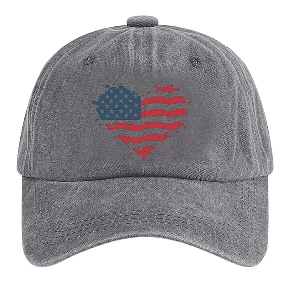 Fgnfyis Independence Day Hats for Kids Baseball Caps Everyday Casual Wear with Unique Print Design Ideal Summer Outdoor Grey