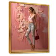 thumbnail image 2 of Designart "Distinct Denim Fashionista I" Fashion Floater Framed Wall Art Prints, 2 of 5