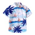 thumbnail image 4 of Bainana Boys Short Sleeve T Shirts 3D Print Loose Button Tops Big Kids Summer Shirts, 4 of 5