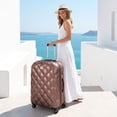 thumbnail image 5 of 29" Large Checked Luggage Hardside Expandable Suitcase with Spinner Wheels & TSA Lock, Lightweight Rolling Luggage for Travel,Rose Gold, WD8810, 5 of 8