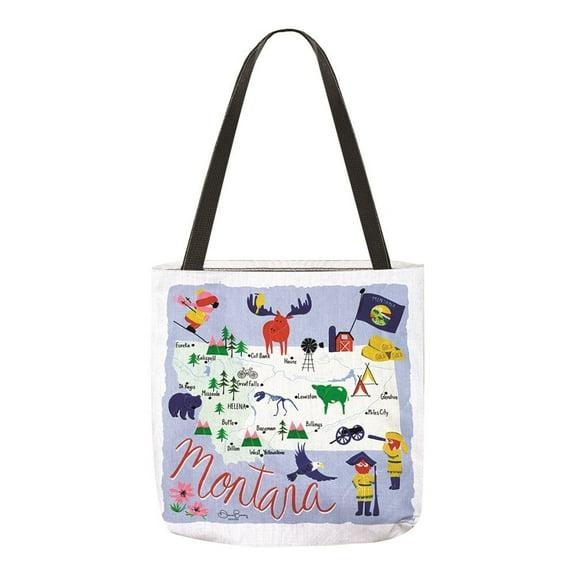 Montana Map 18" Tote Bag