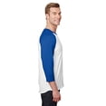 thumbnail image 2 of Jerzees Unisex Premium Blend Ring-Spun 3/4 Sleeve Raglan T-Shirt, 2 of 3