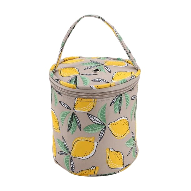 Bolsa para tejer, bolsa para guardar hilo, bolsa de crochet de tela Oxford, bolsa para tejer a crochet Amarillo