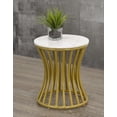 thumbnail image 3 of Chelsea Accent Table, White/Gold, 3 of 3