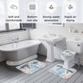 thumbnail image 5 of Ocean Turtle Bath Mat 3 Piece Bathroom Rug Set, Blue Coastal Coral Starfish Seagrass Non Slip Bath Rug Contour Mat and Toilet Lid Cover, Absorbent Shower Mats Soft Bath Rugs and Mats Sets, 5 of 8