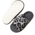 thumbnail image 5 of EKVAHL Women's Fuzzy Open-Toe House Slippers with Memory Foam - Leopard Print Cheetah Plush Cozy Cute Slipper Indoor/Outdoor Soft Slip On Slides Gifts for Women Mom Her Ladies, 5 of 6