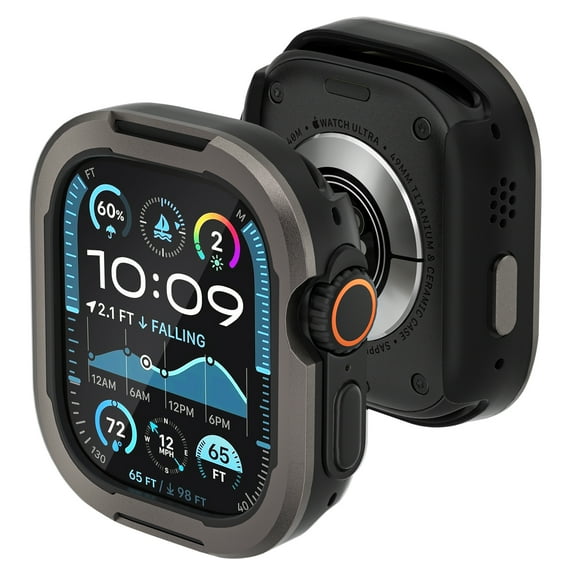 Allytechgroup for Apple Watch Series 9/8/7 41mm / 6/5/4/SE 40mm Case for Women Men, Rugged Shockproof Anti-Scratch Aluminum Alloy TPU Frame Bumper Case Cover for iWatch 41mm/40mm, Titanium