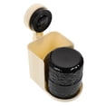 thumbnail image 2 of Portacepillos de dientes de pared con vaso, autodrenante, organizador de cepillos de dientes para baño, sin taladro, vaso de plástico negro, 2 of 8