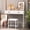 White, variant on Ciumeeo 35.4'' Small Dressing Vanity Desk with 2 Drawers & Cushioned Stool Makeup Desk Set for Girls, White