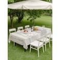 thumbnail image 4 of Outdoor Tablecloth with Umbrella Hole for Patio/Picnic/Party/Camping, Beige Ombre Waterproof Table Cloth Rectangle Table Cover Washable, Vintage Modern Abstract Aesthetics (60"x 84"), 4 of 8