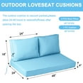 thumbnail image 2 of Outdoor Loveseat Cushion Set, 48 x 24, Water Repellent, Fade Resistant, Cushion Set for Patio Love Seat Sofa Cushions Couch, Bench, and Swing, 2 of 8