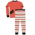 thumbnail image 2 of LazyOne Warm Long-Sleeve PJ Sets for Girls and Boys, Bear Hug Pink Stripe, Funny Animal Kids' Pajama Sets, 2 of 4