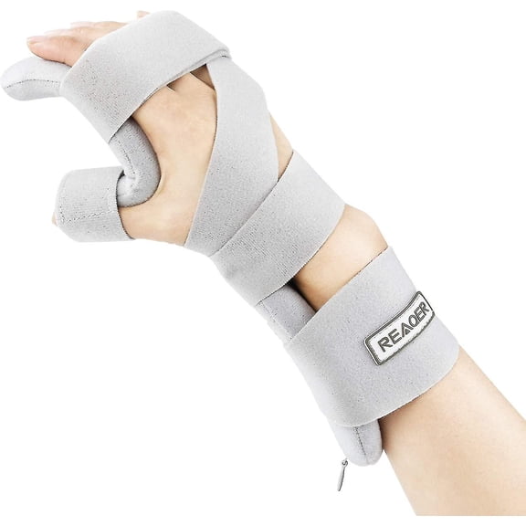 Stroke Hand Splint Soft Function Resting Wrist Orthosis Night Hand Splint Support Immobilizer (r)