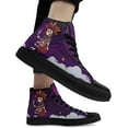 thumbnail image 2 of Coolcustomize Artistic Day of The Dead High-Top Canvas Sneakers, Colorful Skull & Floral Casual Walking Streetwear Skate Travel Shoes, 2 of 7