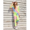 thumbnail image 5 of Oudiya Girls 2 Piece Tie Dye Sweatsuit Set Tracksuits Pullover Sweatshirts and Sweatpants with Pockets, 4-12Y, 5 of 7