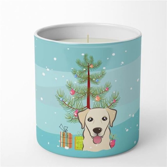 Carolines Treasures BB1624CDL 3.75 x 3.25 in. Unisex Christmas Tree & Golden Retriever 10 oz Decorative Soy Candle