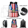 thumbnail image 6 of Uourmeti Polyester School Backpack Daypack With Flag Floral Design - Spacious Bag for Student Daily Use and Travel, 6 of 6