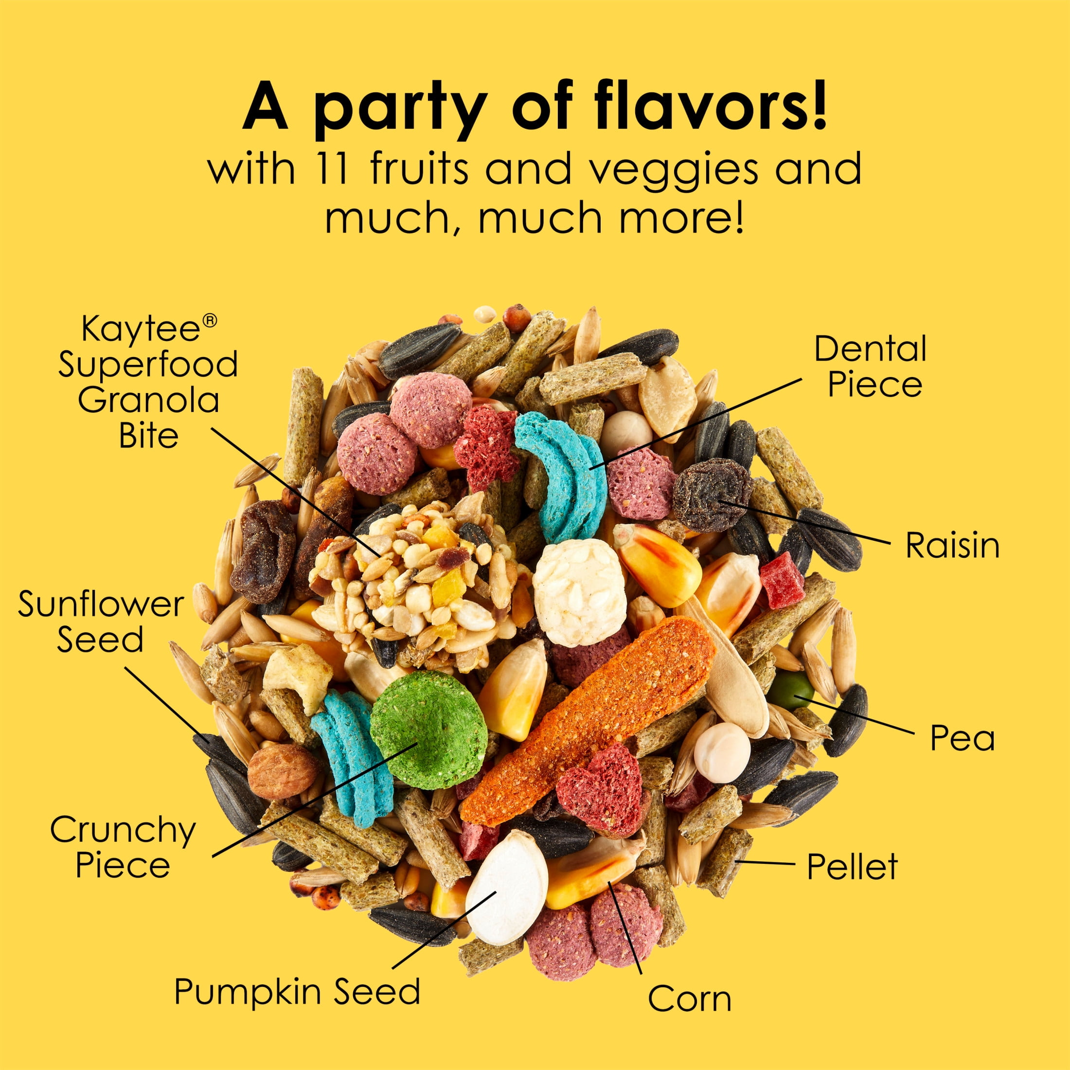 Kaytee Fiesta Hamster and Gerbil Food Flavor Medley 15 Pounds