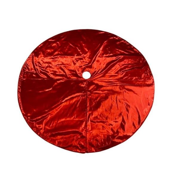 Vickerman QTX24013 84 in. Metallic Christmas Tree Skirt, Red