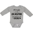 thumbnail image 3 of Inktastic My Dad is an Er Doctor and a Hero Boys or Girls Long Sleeve Baby Bodysuit, 3 of 5