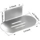 thumbnail image 2 of 2PCS Adhesive Soap Dish, Bath Soap Dish for Shower, 304 Stainless Steel Wall Mounted Bar Soap Holder for Bathroom Kitchen- No Drilling (Silver), 2 of 4