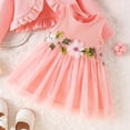 thumbnail image 6 of Mnyotv Baby Girl Tutu Dress with Cardigan Headband 3Pcs Set Floral Mesh Dresses Birthday Outfits for Girls Size 6-9Months, 6 of 6