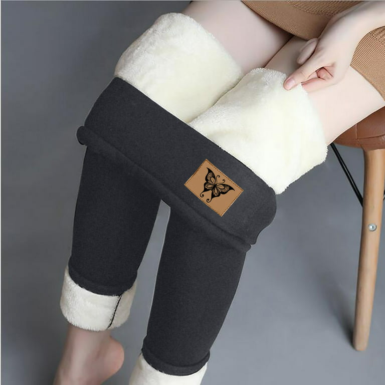 Thermal Fleece Lined Leggings Women - Winter Warm High Waisted