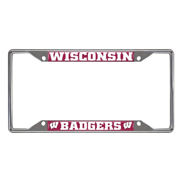 SLS Wisconsin Badgers Colored Metal License Plate Frame