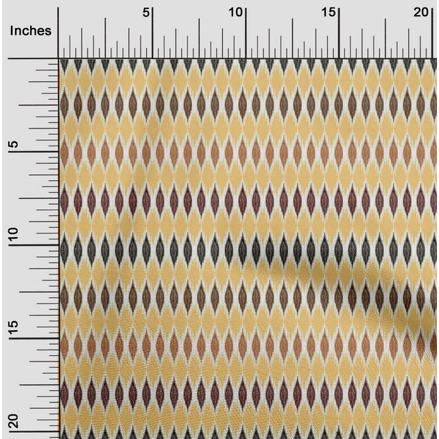 oneOone Polyester Lycra Fabric Argyle Ikat Printed Craft Fabric BTY 56 Inch Wide