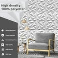 thumbnail image 4 of 30 Pack Textured 3D Wall Panels for Interior Wall Decor, PVC Decorative Wall Panels for Living Room Bedroom Hotel Office, 11.8''x11.8'' Cover 29 Sq.​ Ft​, 4 of 7
