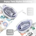 thumbnail image 5 of 40oz Funny Nurse Life Stainless Steel Flip Straw Tumbler Spill Proof Travel Cup Double Wall Vacuum Insulated Coffee Mug with Handle, 5 of 6
