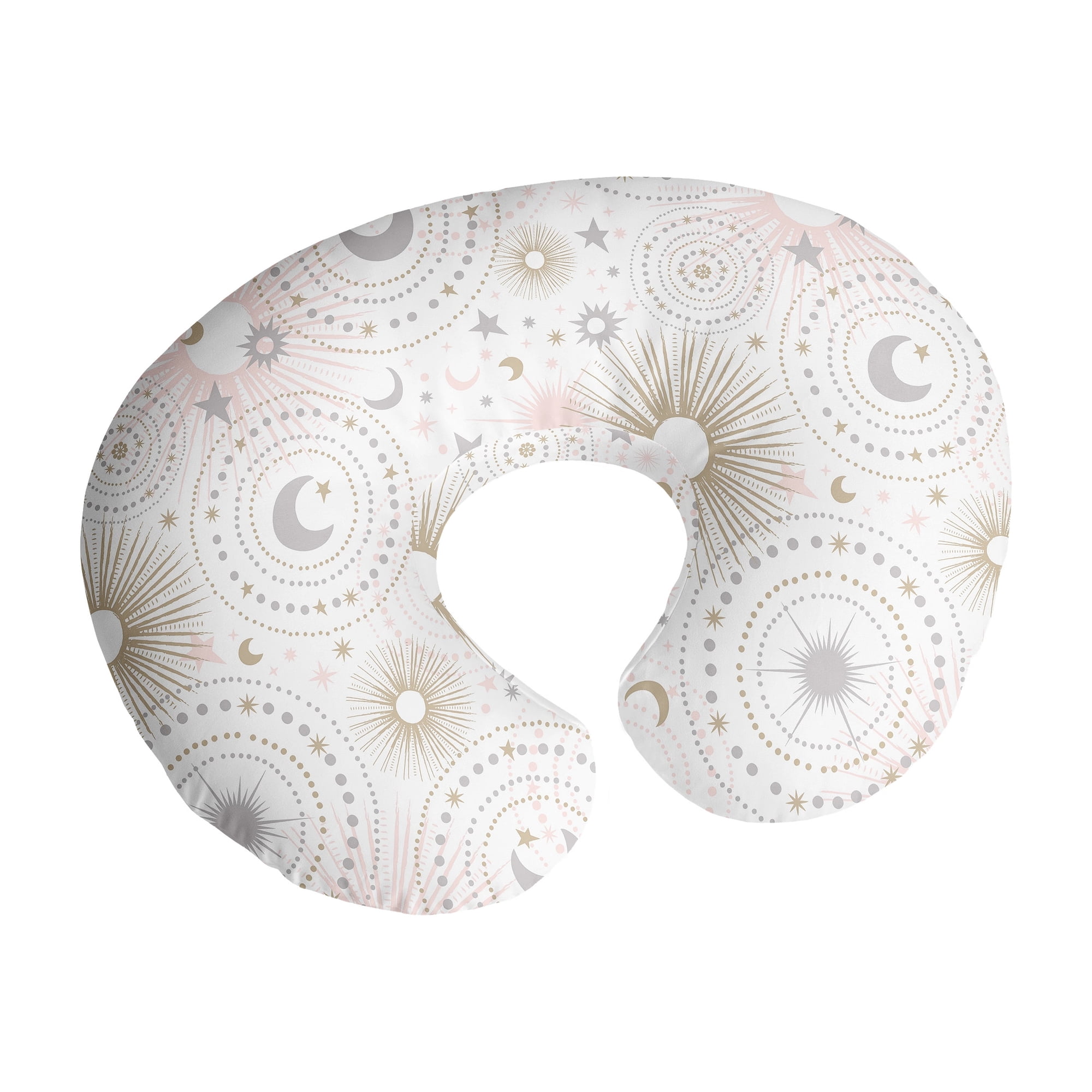Sweet Jojo Designs Celestial Pink Gold and Grey Nursing Pillow Cover Case (Pillow Not Included) (Pillow NOT Included)