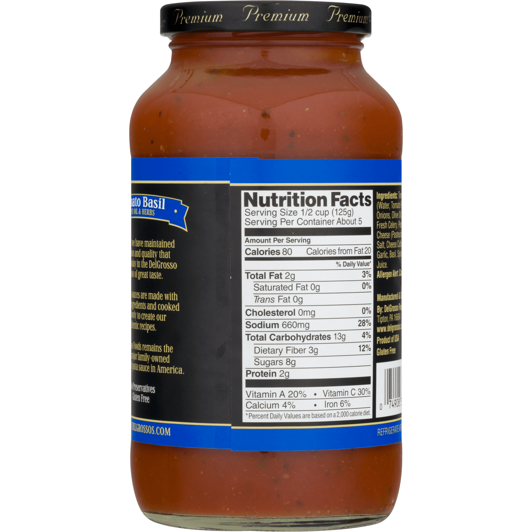 (12 pack) Del Grosso 24oz. Tomato Basil