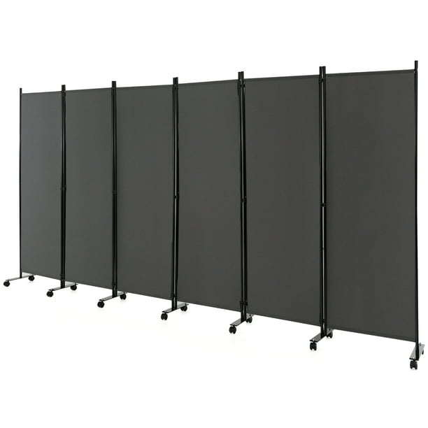 Costway 6Panel Folding Room Divider 6FT Rolling Privacy Screen with