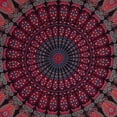 thumbnail image 3 of Gojian Handmade Indian hippie Bohemian Psychedelic Peacock Mandala Wall hanging College Dorm Beach Throws Table Cloth Bedding Tapestry, 3 of 6