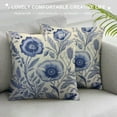 thumbnail image 3 of COMIO  Blue Floral Pillow Covers, Blue and White Throw Pillows, Chinoiserie Pillow Cover, Blue Throw Pillows for Couch, Pillow Cover, 3 of 5