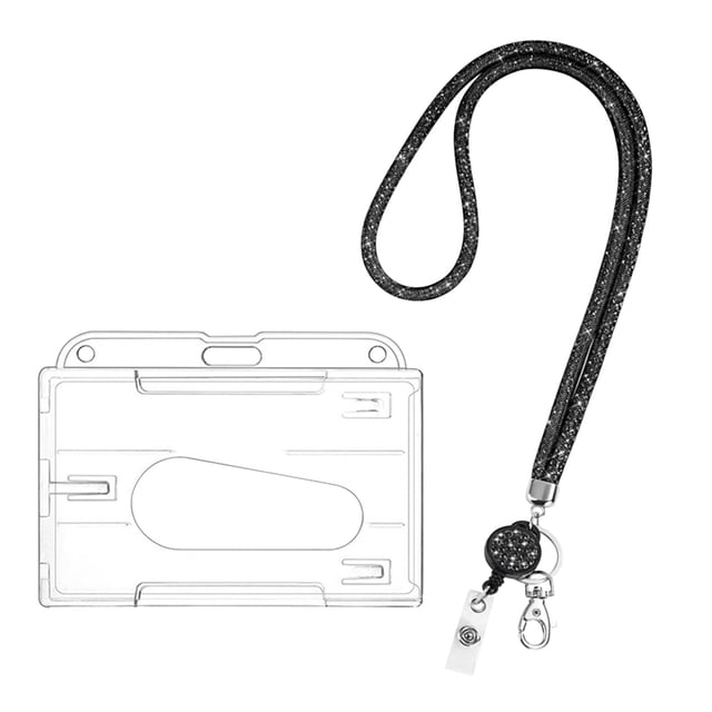 Cute Pattern Neck Lanyard,Multi-Purpose Key Lanyard,Id Card Holding Strap,Stylish Appearance Long Neck Hanging Lanyard Has Soft Comfortable Strap Body,It Is Used for Hanging Keys,Black