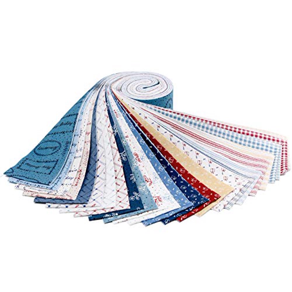 25 Pcs Jelly Rolls for Quilting, PreCut Jelly Roll Fabric in Vivid